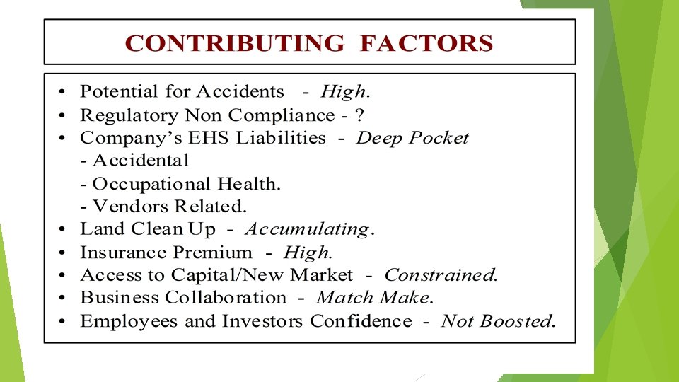 Overview of Environmental Occupational Health and Safety Management