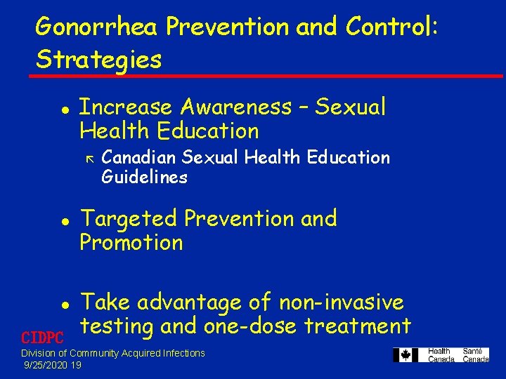 Gonorrhea Prevention and Control: Strategies l Increase Awareness – Sexual Health Education ã l Gonorrhea Prevention and Control: Strategies l Increase Awareness – Sexual Health Education ã l