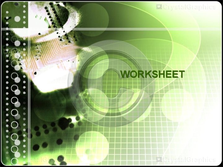 WORKSHEET 