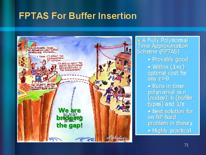 FPTAS For Buffer Insertion A Fully Polynomial Time Approximation Scheme (FPTAS) • Provably good FPTAS For Buffer Insertion A Fully Polynomial Time Approximation Scheme (FPTAS) • Provably good