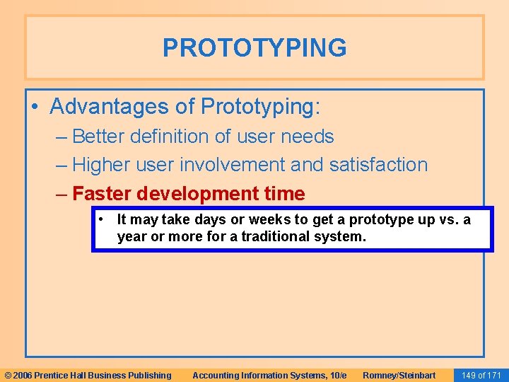PROTOTYPING • Advantages of Prototyping: – Better definition of user needs – Higher user PROTOTYPING • Advantages of Prototyping: – Better definition of user needs – Higher user