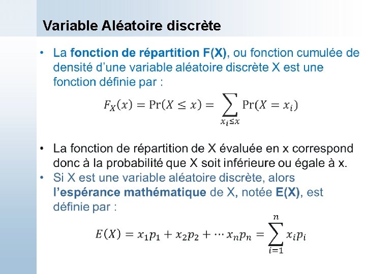 Variable Aléatoire discrète 