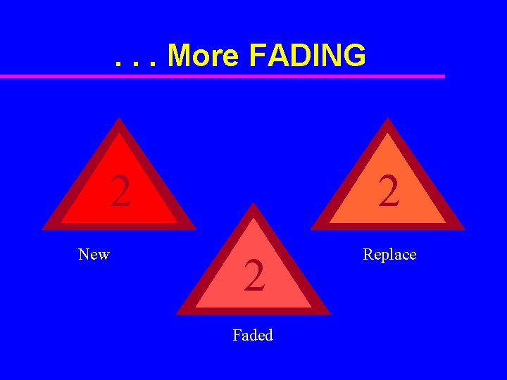 . . . More FADING 2 New 2 2 Faded Replace 