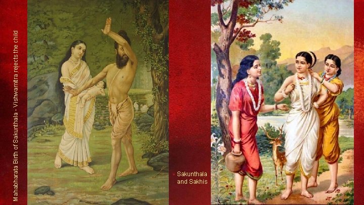 Mahabharata Birth of Sakunthala - Vishwamitra rejects the child Sakunthala and Sakhis 