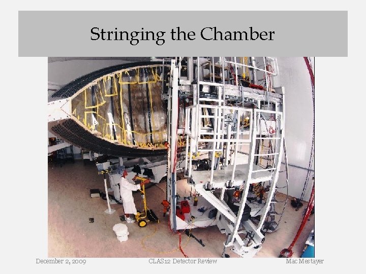 Stringing the Chamber December 2, 2009 CLAS 12 Detector Review Mac Mestayer Stringing the Chamber December 2, 2009 CLAS 12 Detector Review Mac Mestayer