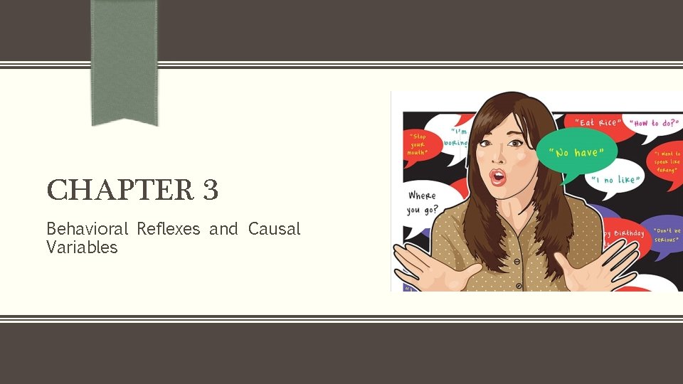 CHAPTER 3 Behavioral Reflexes and Causal Variables CHAPTER 3 Behavioral Reflexes and Causal Variables