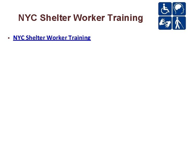 NYC Shelter Worker Training 
