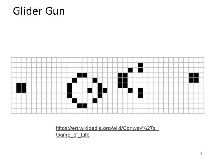 Glider Gun https: //en. wikipedia. org/wiki/Conway%27 s_ Game_of_Life 4 