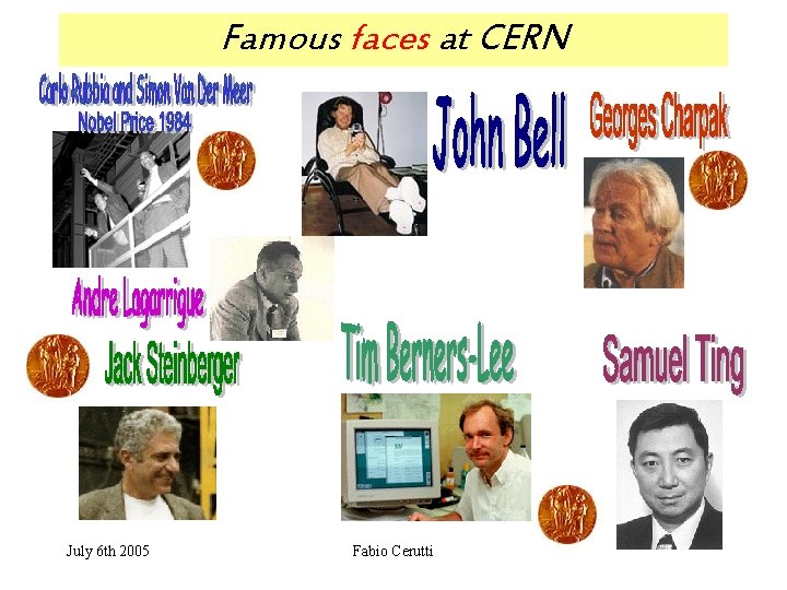 Famous faces at CERN July 6 th 2005 Fabio Cerutti 