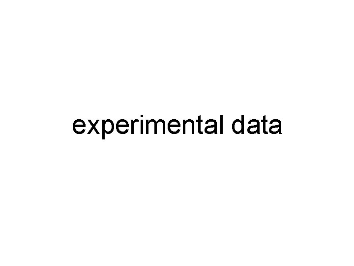 experimental data 