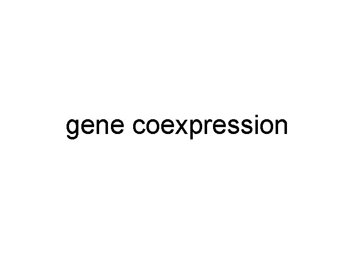 gene coexpression 