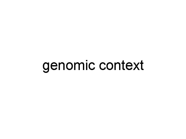 genomic context 