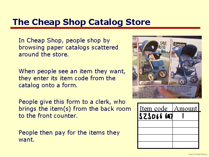 The Cheap Shop Catalog Store In Cheap Shop, people shop by browsing paper catalogs