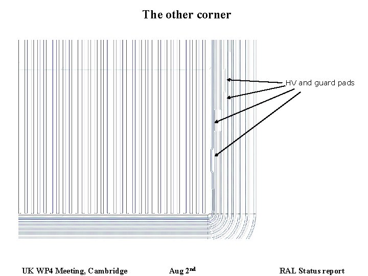 The other corner HV and guard pads UK WP 4 Meeting, Cambridge Aug 2 The other corner HV and guard pads UK WP 4 Meeting, Cambridge Aug 2