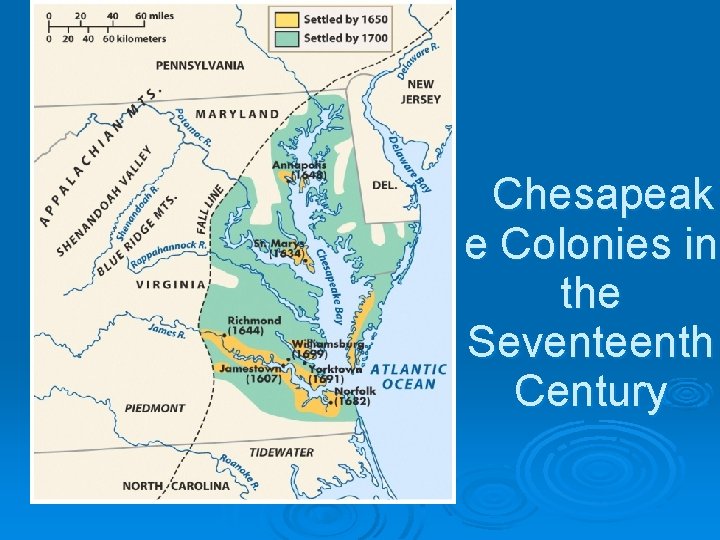 Chesapeak e Colonies in the Seventeenth Century 