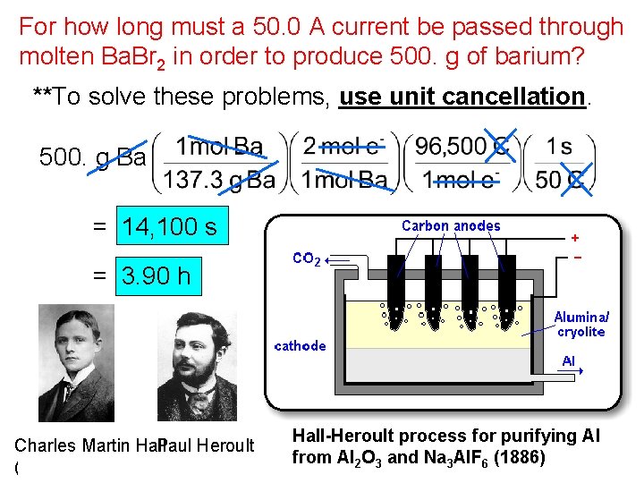 For how long must a 50. 0 A current be passed through molten Ba. For how long must a 50. 0 A current be passed through molten Ba.