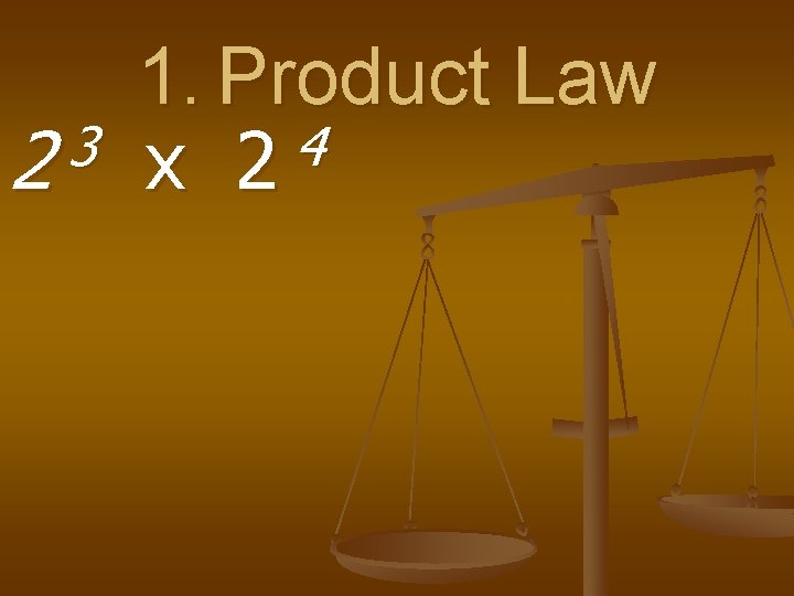 3 2 1. Product Law 4 x 2 