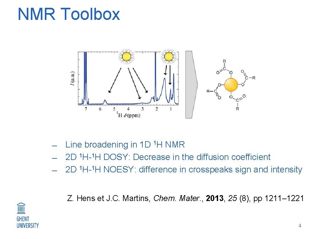 NMR Toolbox Line broadening in 1 D 1 H NMR 2 D 1 H-1