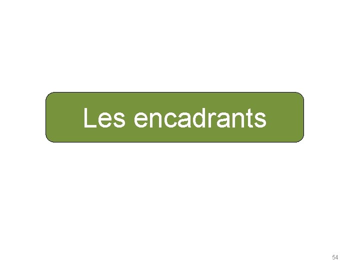 Les encadrants 54 