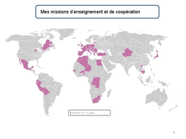 Mes missions d’enseignement et de coopération 6 