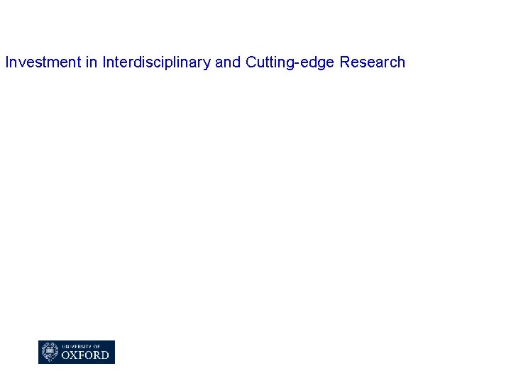 Investment in Interdisciplinary and Cutting-edge Research 