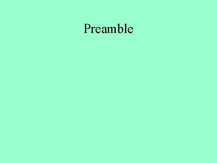 Preamble 
