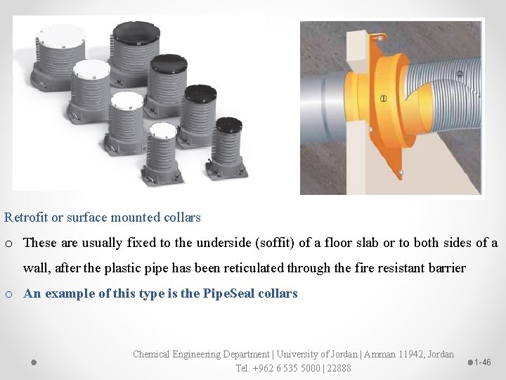 Retrofit or surface mounted collars o These are usually fixed to the underside (soffit)
