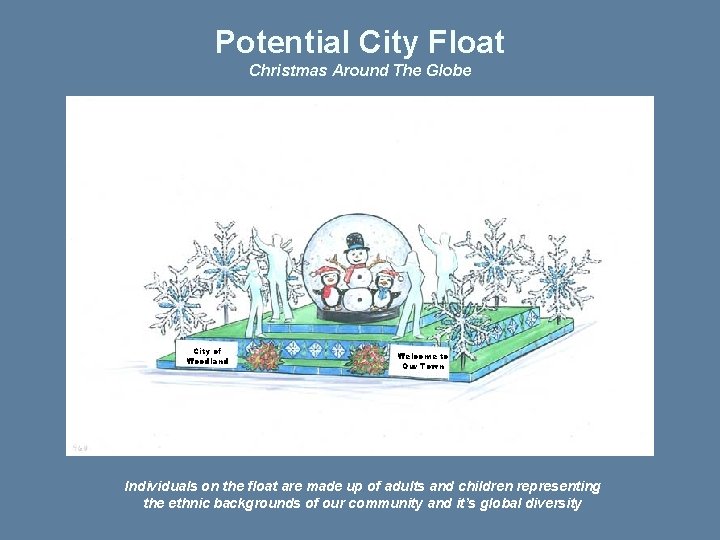 Potential City Float Christmas Around The Globe City of Woodland Welcome to Our Town