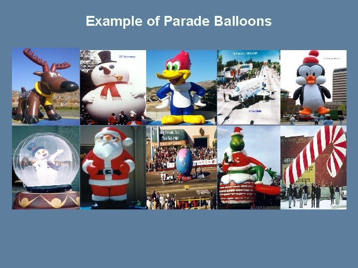 Example of Parade Balloons 