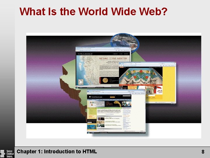 What Is the World Wide Web? Chapter 1: Introduction to HTML 8 