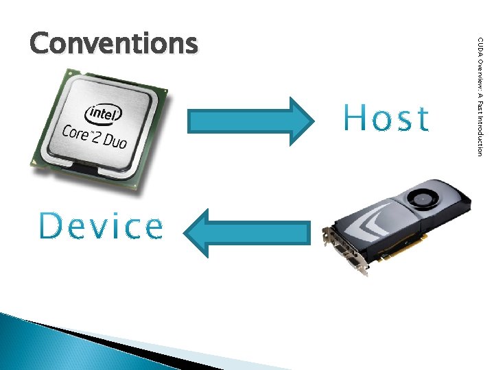 CUDA Overview: A Fast Introduction Conventions 