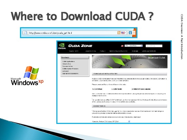 CUDA Overview: A Fast Introduction Where to Download CUDA ? 