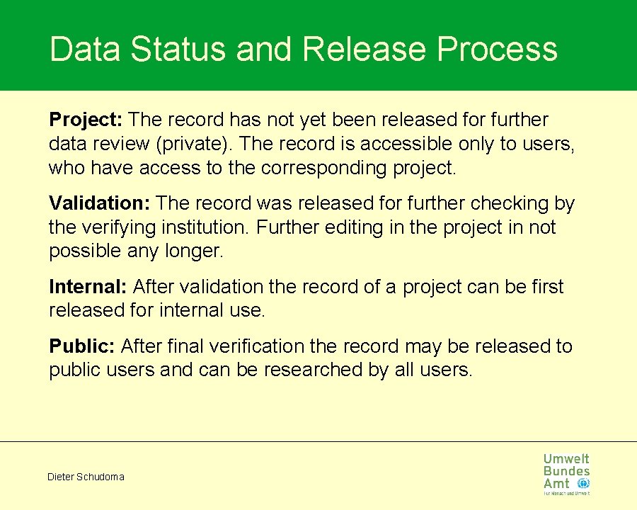 Data Status and Release Process Project: The record has not yet been released for
