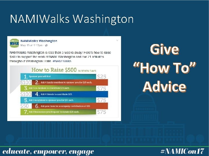 NAMIWalks Washington Give “How To” Advice 