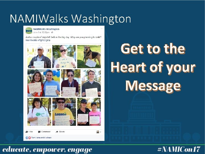 NAMIWalks Washington Get to the Heart of your Message 