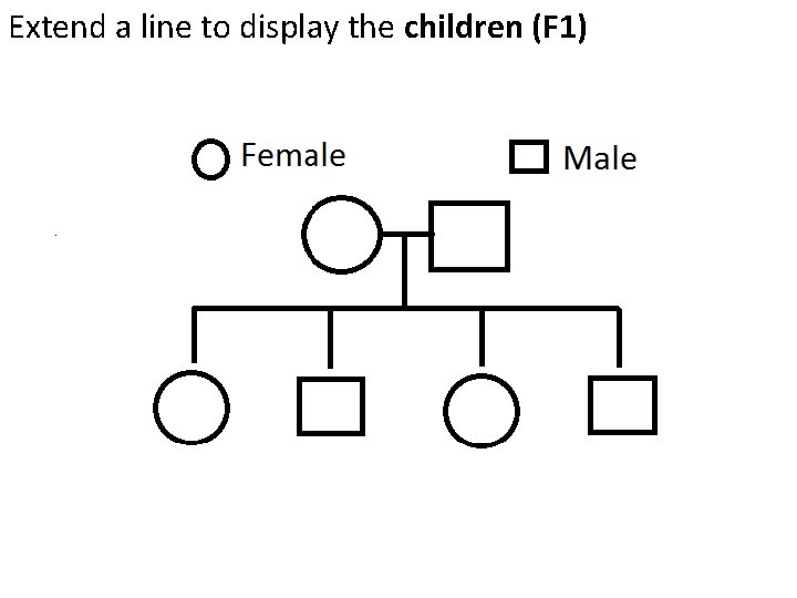 Extend a line to display the children (F 1) Extend a line to display the children (F 1)