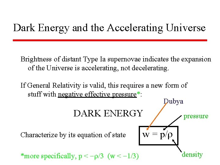 Dark Energy and the Accelerating Universe Brightness of distant Type Ia supernovae indicates the