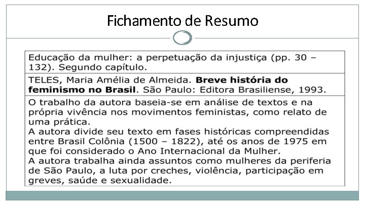 Fichamento de Resumo 