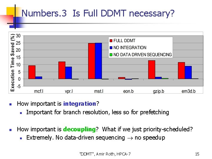 Numbers. 3 Is Full DDMT necessary? n n How important is integration? n Important