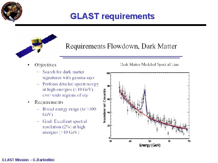 GLAST requirements GLAST Mission – G. Barbiellini GLAST requirements GLAST Mission – G. Barbiellini