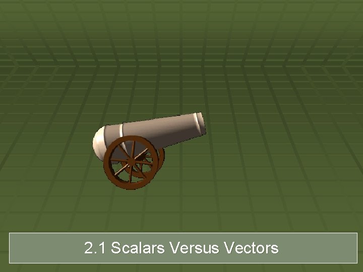 2. 1 Scalars Versus Vectors 