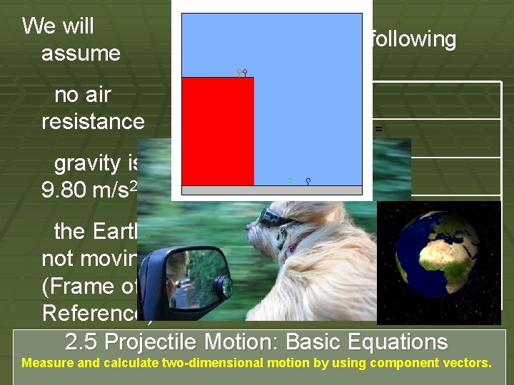 We will assume no air resistance gravity is 9. 80 m/s 2 That leaves