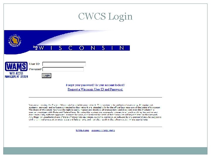 CWCS Login 