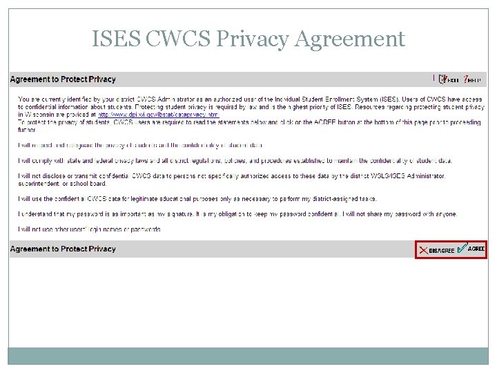 ISES CWCS Privacy Agreement 