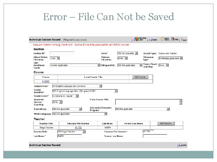 Error – File Can Not be Saved 