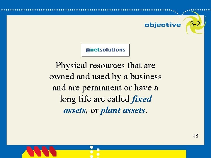 3 -2 Physical resources that are owned and used by a business and are