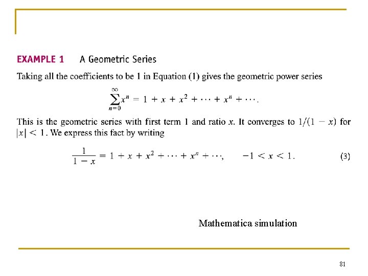 Mathematica simulation 81 