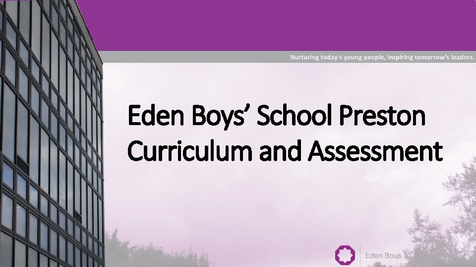 Eden Boys’ School Preston Curriculum and Assessment 