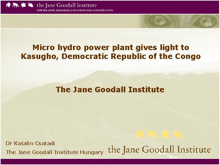 Micro hydro power plant gives light to Kasugho, Democratic Republic of the Congo The