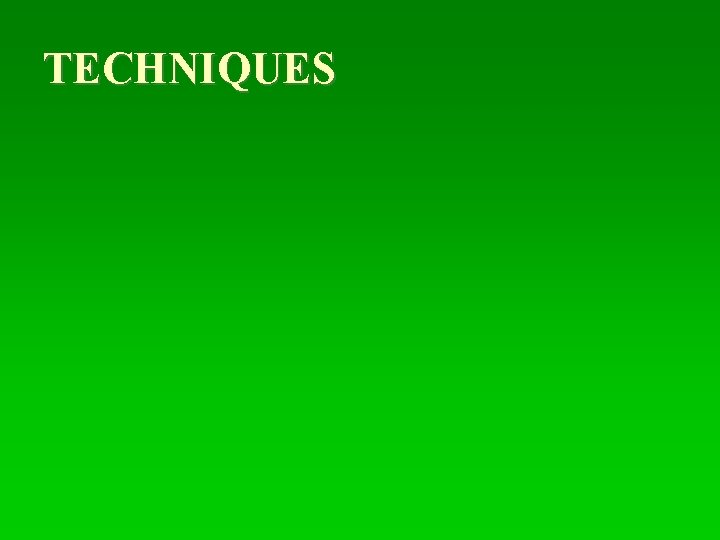 TECHNIQUES 